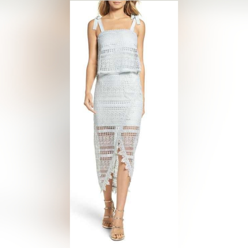 NWT Foxiedox Light Blue Lace Lined Gorgeous Dress!! Size Small